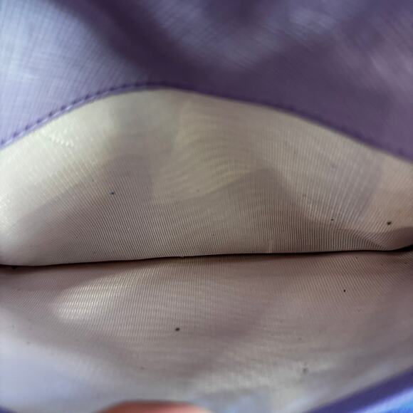 SALVATORE FERRAGAMO Gancini Purple Hammered Leather Wallet - Picture 8 of 10